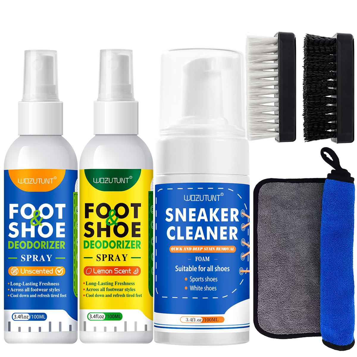 Shoe Cleaning Brush - WOZUTUNT Semprotan Penghilang Bau Sepatu Multifungsi