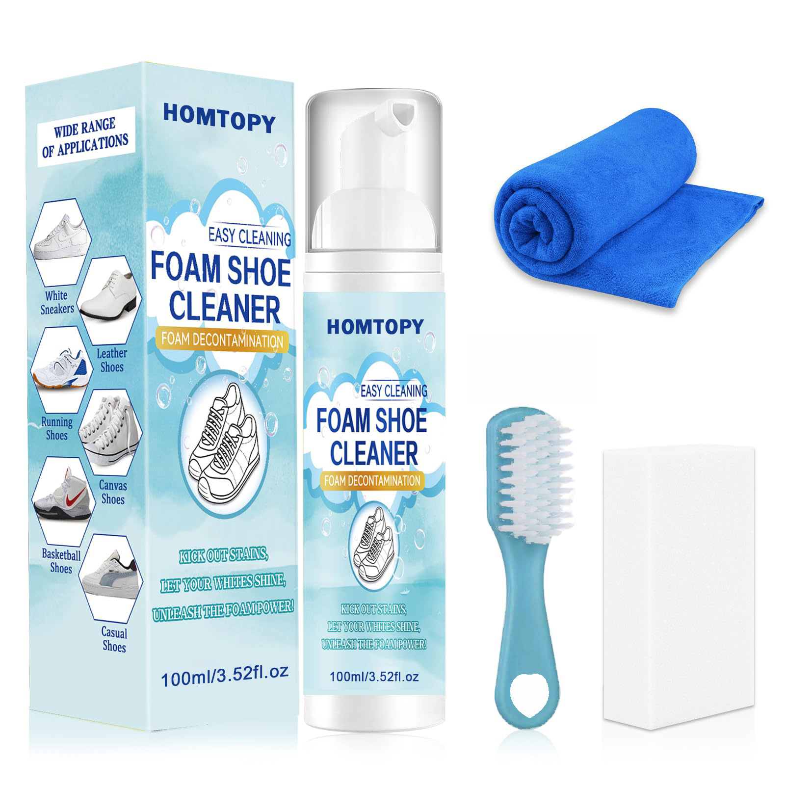 Sneaker Cleaner - Kit Pembersih Sepatu, Pembersih Sepatu Menghilangkan