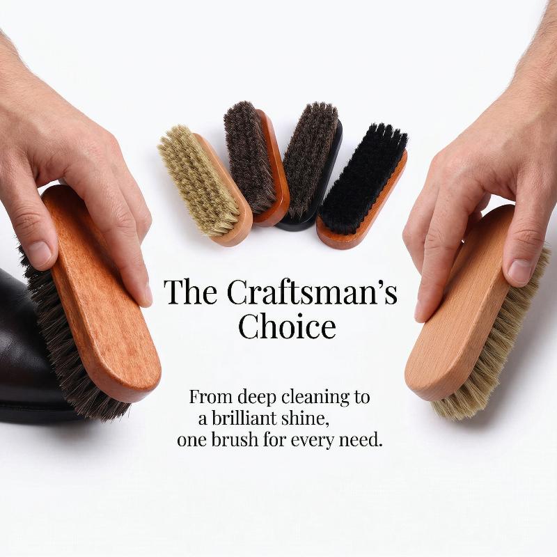 1 Buah Sikat Sepatu Kayu Bulu  - Shoe Cleaning Brush ulasan dan harga