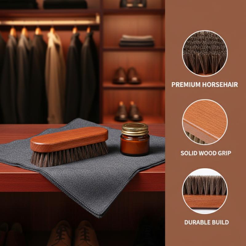 1 Buah Sikat Sepatu Kayu Bulu  - Shoe Cleaning Brush ulasan dan harga